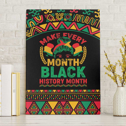 Make Every Month Black History Month Canvas Wall Art African Pattern