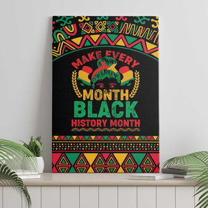 Make Every Month Black History Month Canvas Wall Art African Pattern