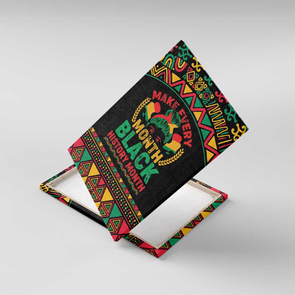 Make Every Month Black History Month Canvas Wall Art African Pattern