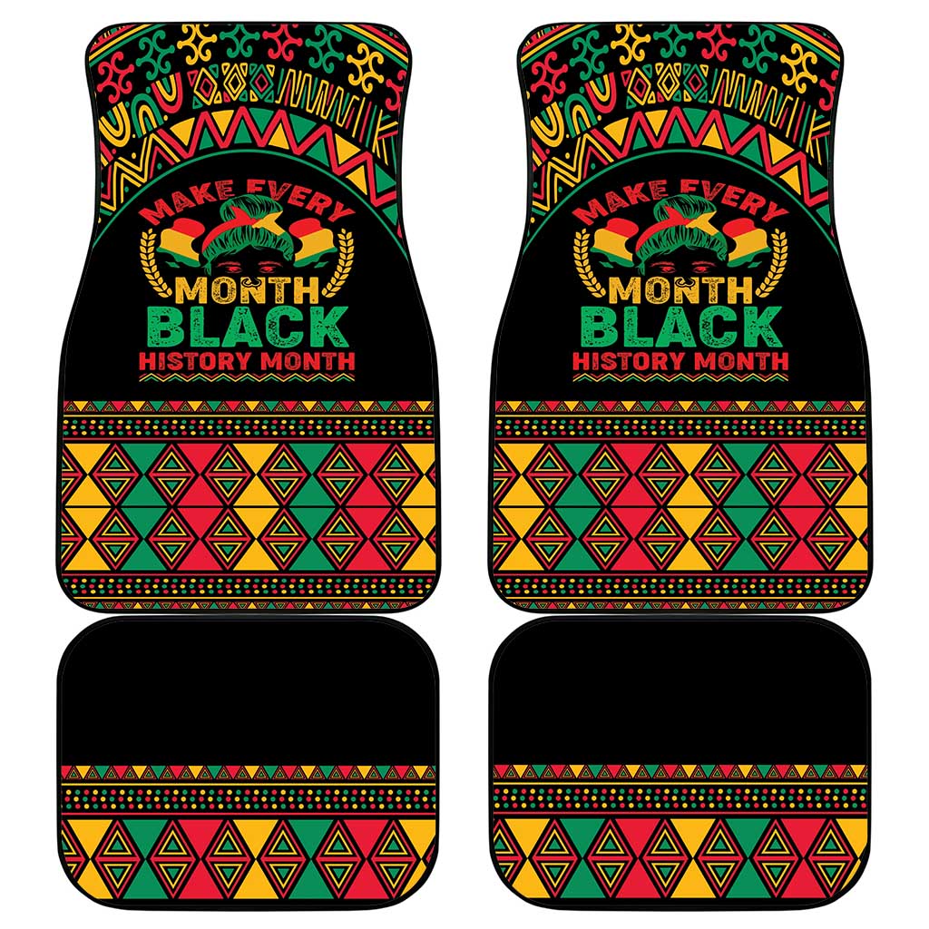 Make Every Month Black History Month Car Mats African Pattern