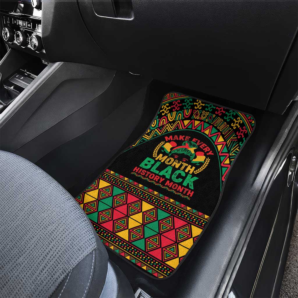 Make Every Month Black History Month Car Mats African Pattern