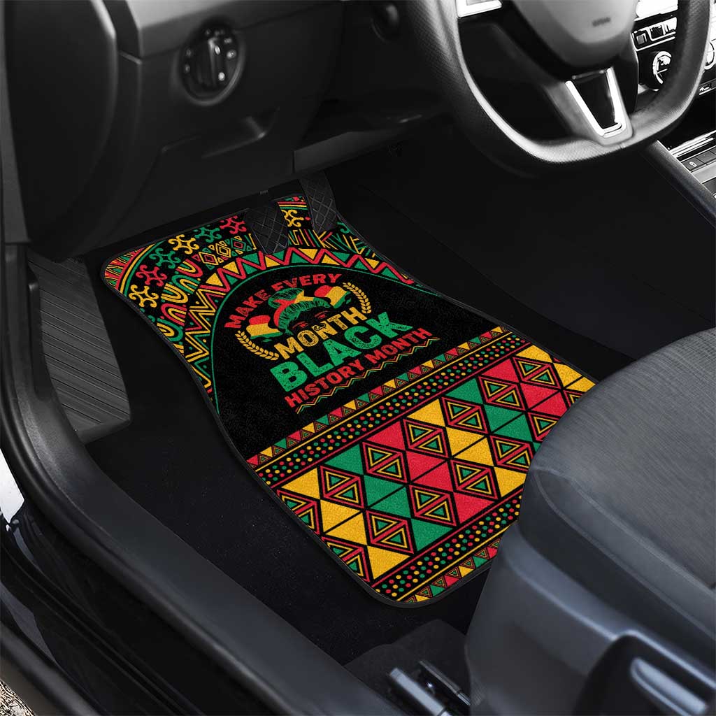 Make Every Month Black History Month Car Mats African Pattern