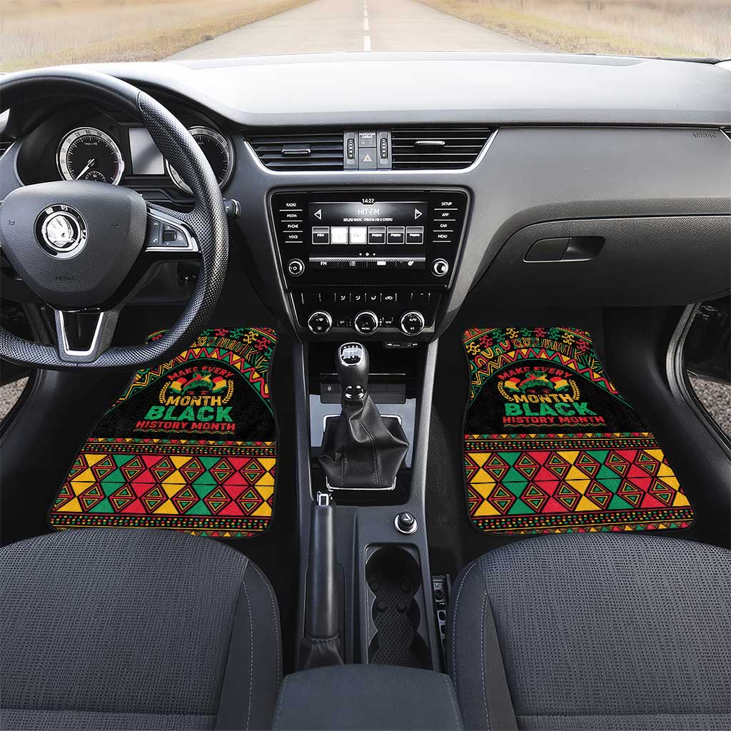 Make Every Month Black History Month Car Mats African Pattern