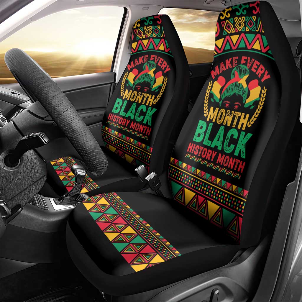 Make Every Month Black History Month Car Seat Cover African Pattern