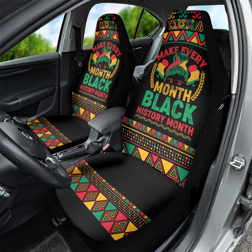 Make Every Month Black History Month Car Seat Cover African Pattern