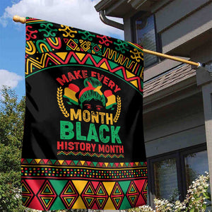Make Every Month Black History Month Garden Flag African Pattern