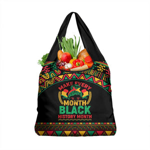 Make Every Month Black History Month Grocery Bag African Pattern