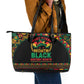 Make Every Month Black History Month Leather Tote Bag African Pattern