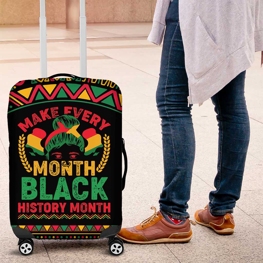 Make Every Month Black History Month Luggage Cover African Pattern