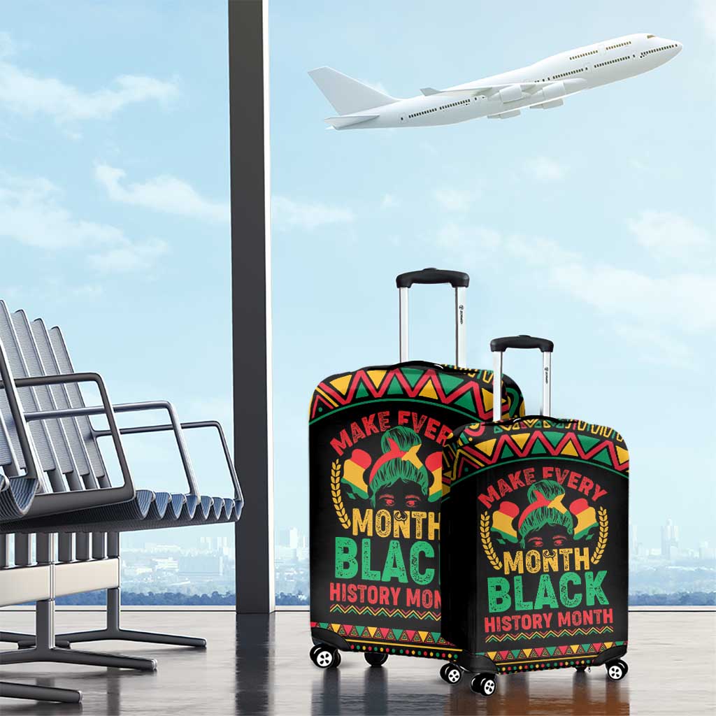 Make Every Month Black History Month Luggage Cover African Pattern
