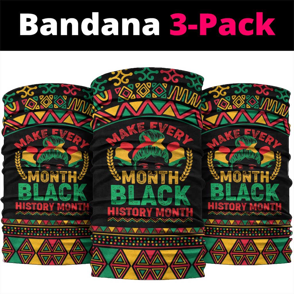 Make Every Month Black History Month Neck Gaiter African Pattern LT01