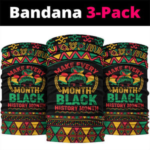 Make Every Month Black History Month Neck Gaiter African Pattern LT01