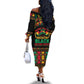 Make Every Month Black History Month Off The Shoulder Long Sleeve Dress African Pattern