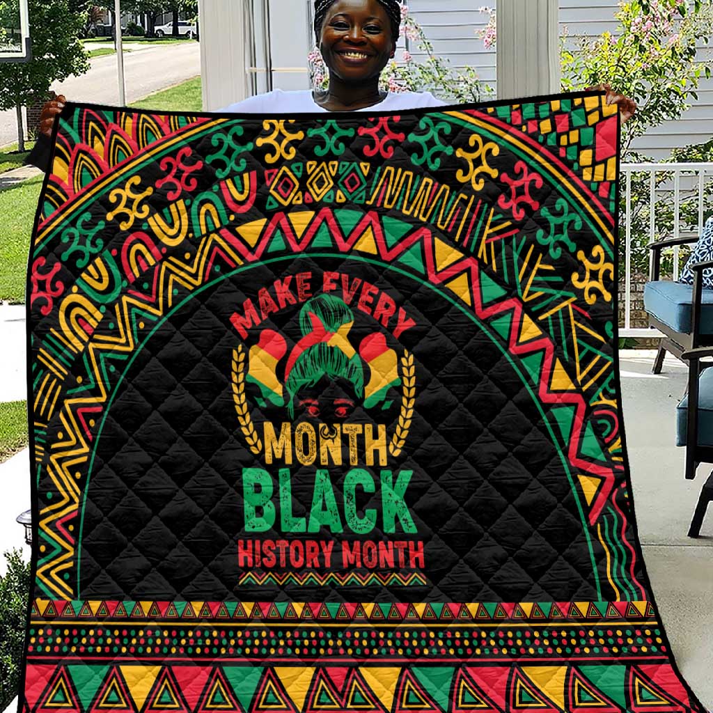 Make Every Month Black History Month Quilt African Pattern