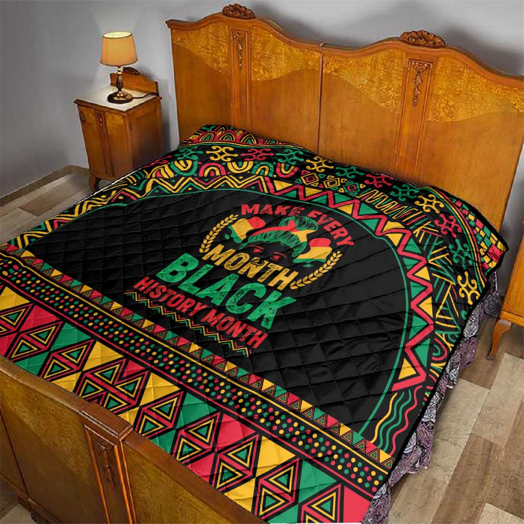 Make Every Month Black History Month Quilt African Pattern