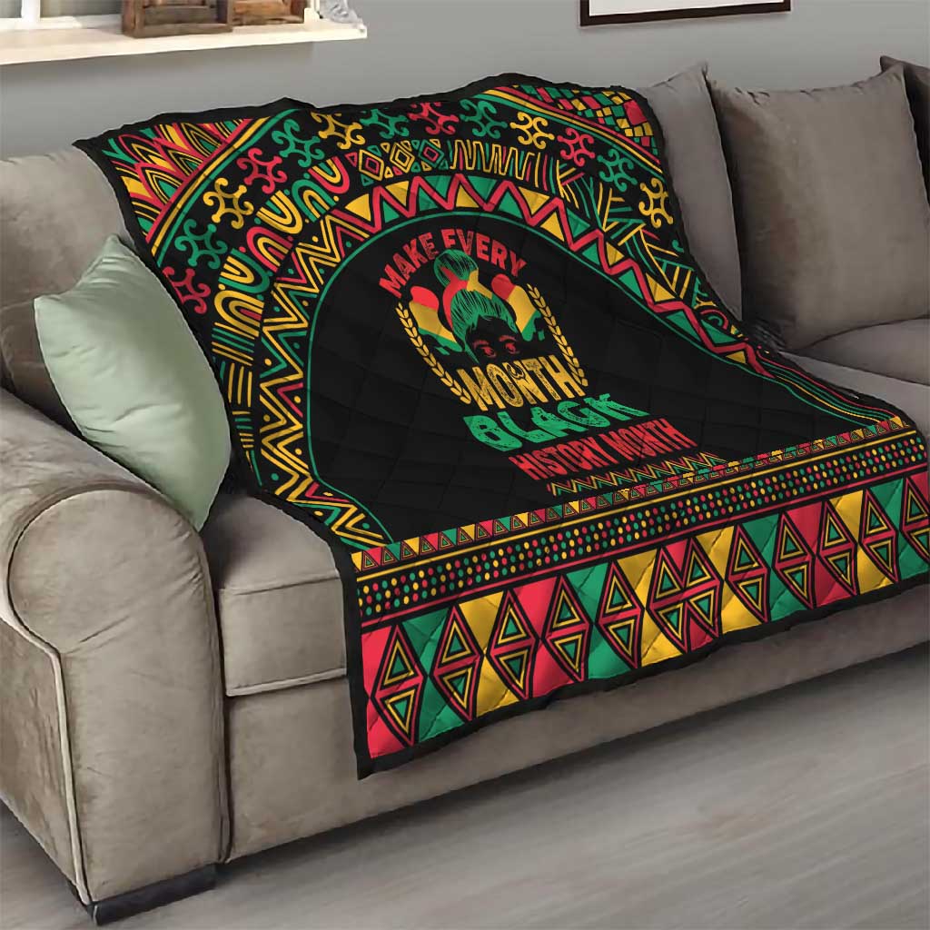 Make Every Month Black History Month Quilt African Pattern