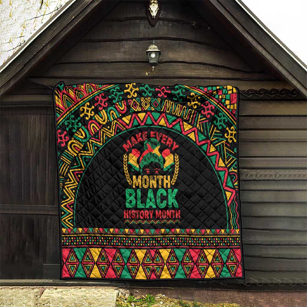 Make Every Month Black History Month Quilt African Pattern