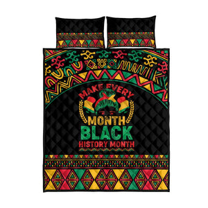 Make Every Month Black History Month Quilt Bed Set African Pattern
