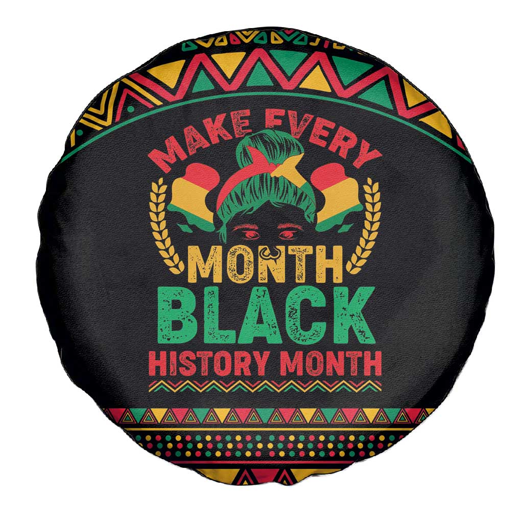 Make Every Month Black History Month Spare Tire Cover African Pattern