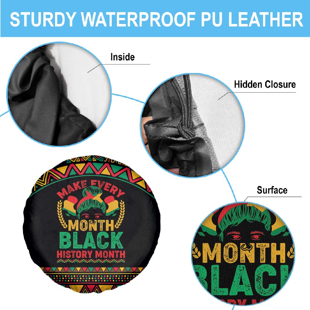 Make Every Month Black History Month Spare Tire Cover African Pattern