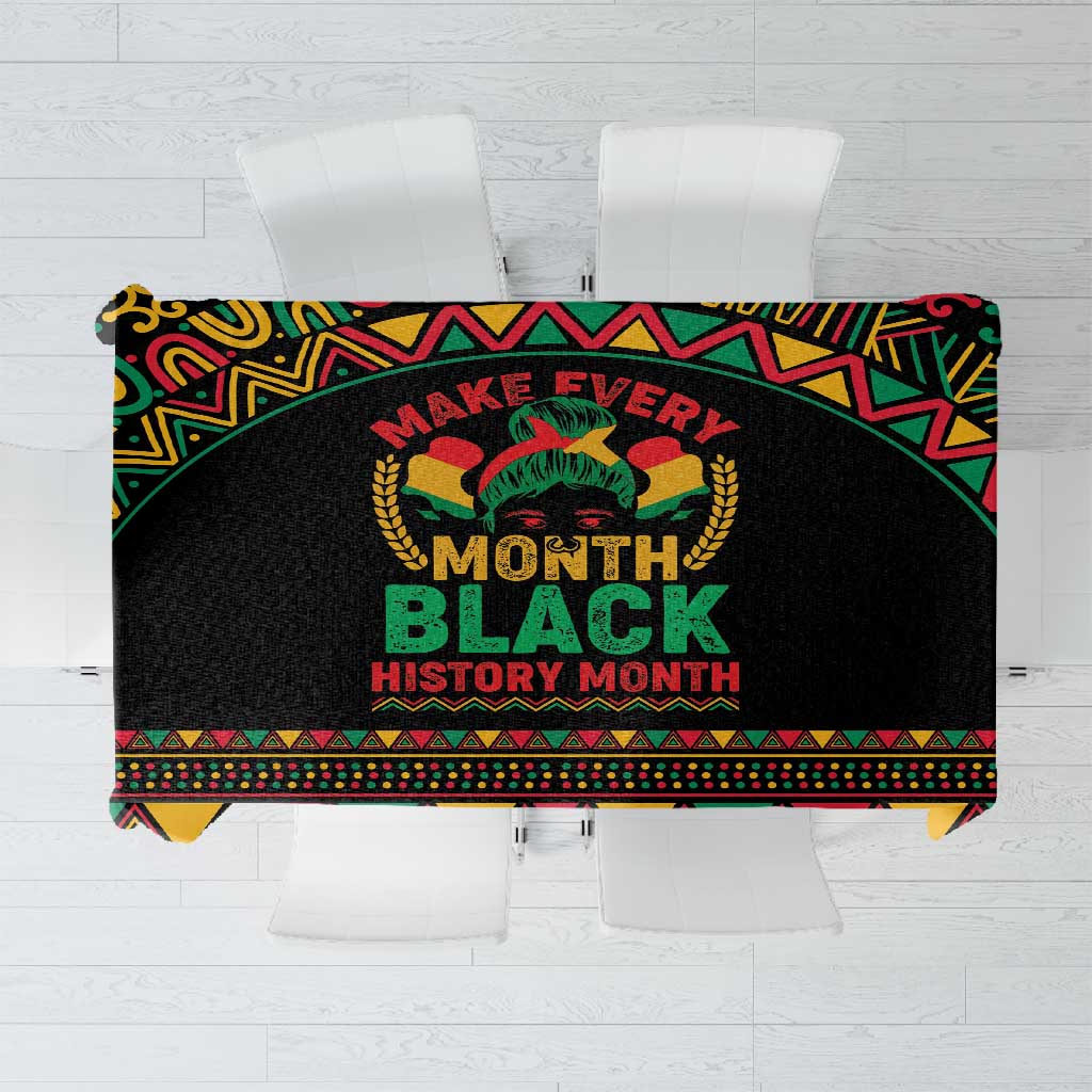 Make Every Month Black History Month Tablecloth African Pattern
