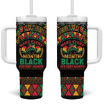 Make Every Month Black History Month Tumbler With Handle African Pattern