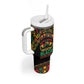 Make Every Month Black History Month Tumbler With Handle African Pattern