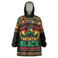 Make Every Month Black History Month Wearable Blanket Hoodie African Pattern