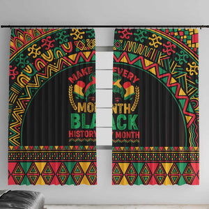 Make Every Month Black History Month Window Curtain African Pattern