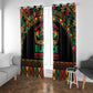 Make Every Month Black History Month Window Curtain African Pattern