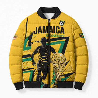 Custom Football 2026 Jamaica Bomber Puffer Jacket All A Wi One Team