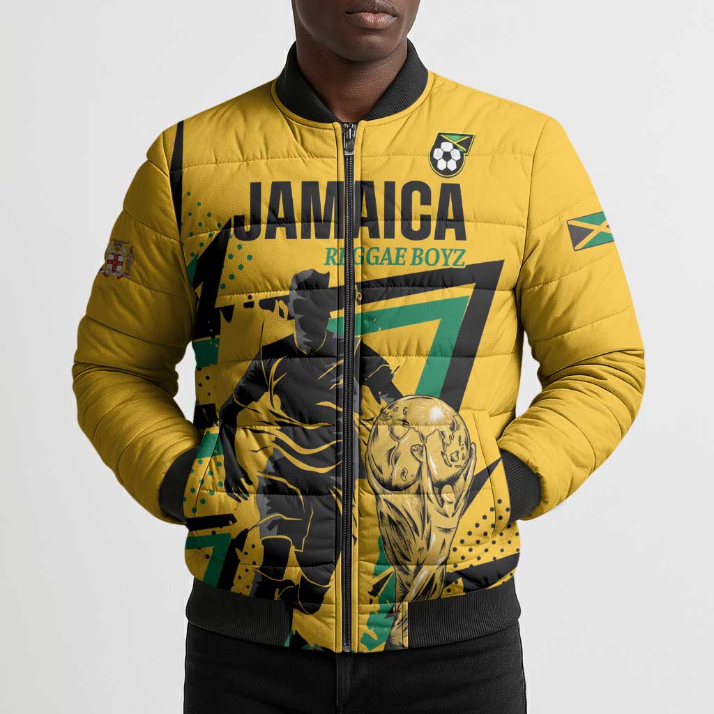 Custom Football 2026 Jamaica Bomber Puffer Jacket All A Wi One Team