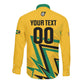 Custom Football 2026 Jamaica Long Sleeve Button Shirt All A Wi One Team