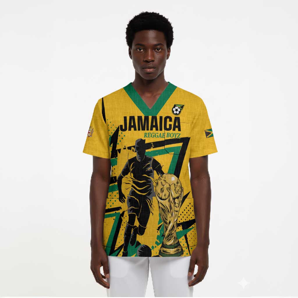 Custom Football 2026 Jamaica Scrub Top All A Wi One Team