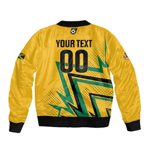 Custom Football 2026 Jamaica Sleeve Zip Bomber Jacket All A Wi One Team