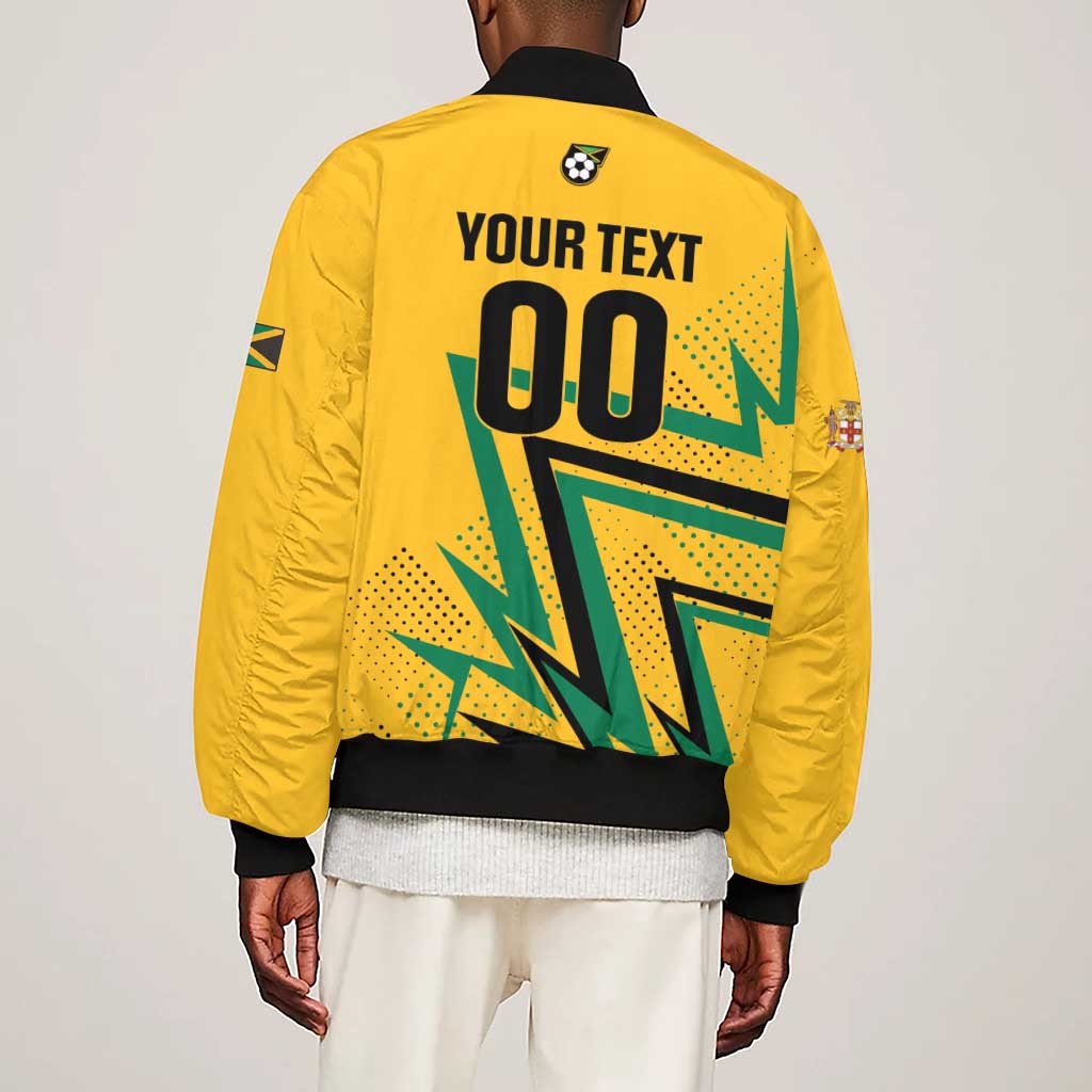Custom Football 2026 Jamaica Sleeve Zip Bomber Jacket All A Wi One Team