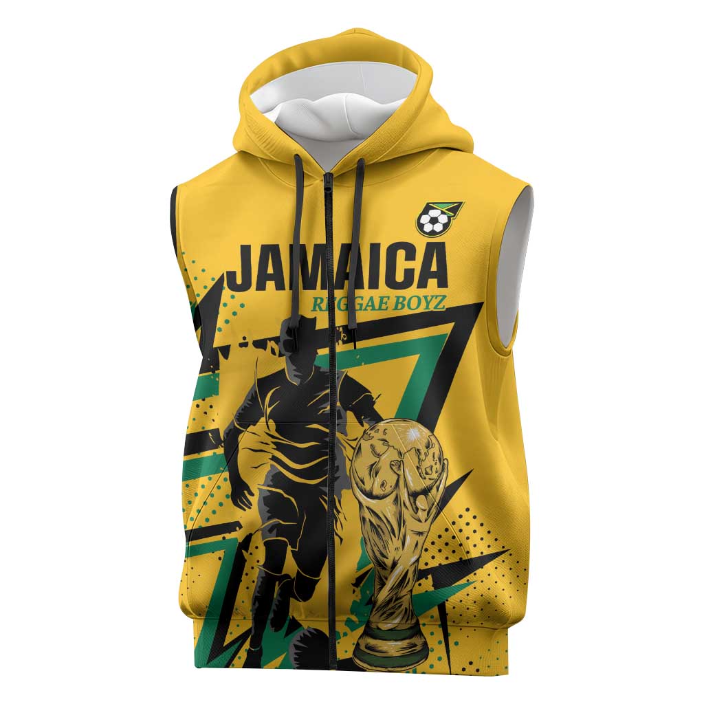 Custom Football 2026 Jamaica Sleeveless Zip Hoodie All A Wi One Team