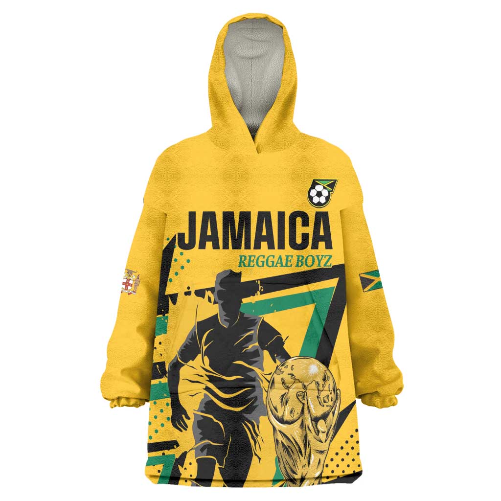 Custom Football 2026 Jamaica Wearable Blanket Hoodie All A Wi One Team
