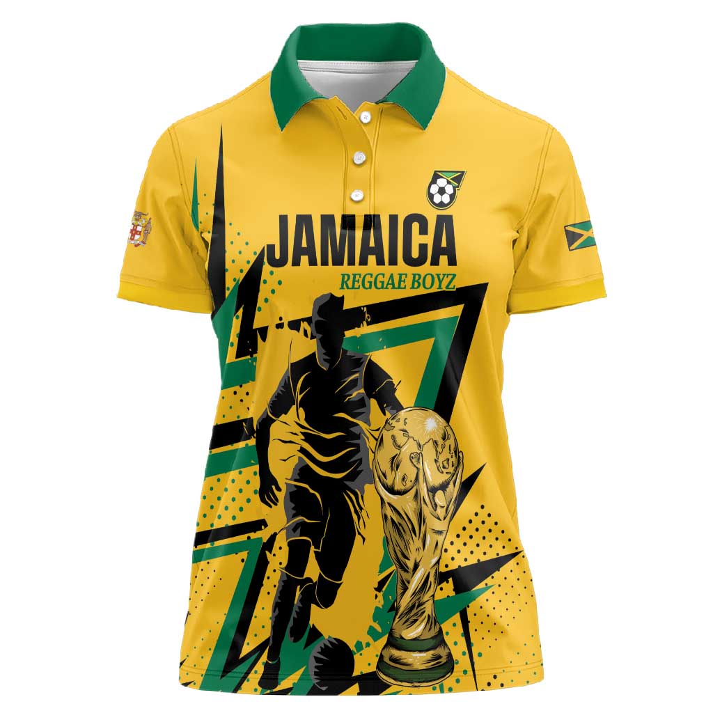Custom Football 2026 Jamaica Women Polo Shirt All A Wi One Team