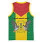 Sao Tome and Principe Independence Day Basketball Jersey Coat Of Arms Mix African Pattern - African Pride