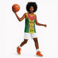 Sao Tome and Principe Independence Day Basketball Jersey Coat Of Arms Mix African Pattern - African Pride