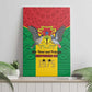 Sao Tome and Principe Independence Day Canvas Wall Art Coat Of Arms Mix African Pattern