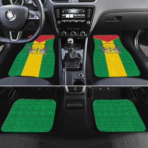 Sao Tome and Principe Independence Day Car Mats Coat Of Arms Mix African Pattern