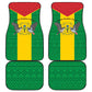 Sao Tome and Principe Independence Day Car Mats Coat Of Arms Mix African Pattern