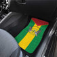 Sao Tome and Principe Independence Day Car Mats Coat Of Arms Mix African Pattern