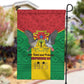 Sao Tome and Principe Independence Day Garden Flag Coat Of Arms Mix African Pattern
