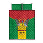 Sao Tome and Principe Independence Day Quilt Bed Set Coat Of Arms Mix African Pattern
