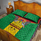 Sao Tome and Principe Independence Day Quilt Bed Set Coat Of Arms Mix African Pattern