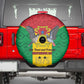 Sao Tome and Principe Independence Day Spare Tire Cover Coat Of Arms Mix African Pattern