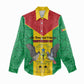 Sao Tome and Principe Independence Day Women Casual Shirt Coat Of Arms Mix African Pattern LT01